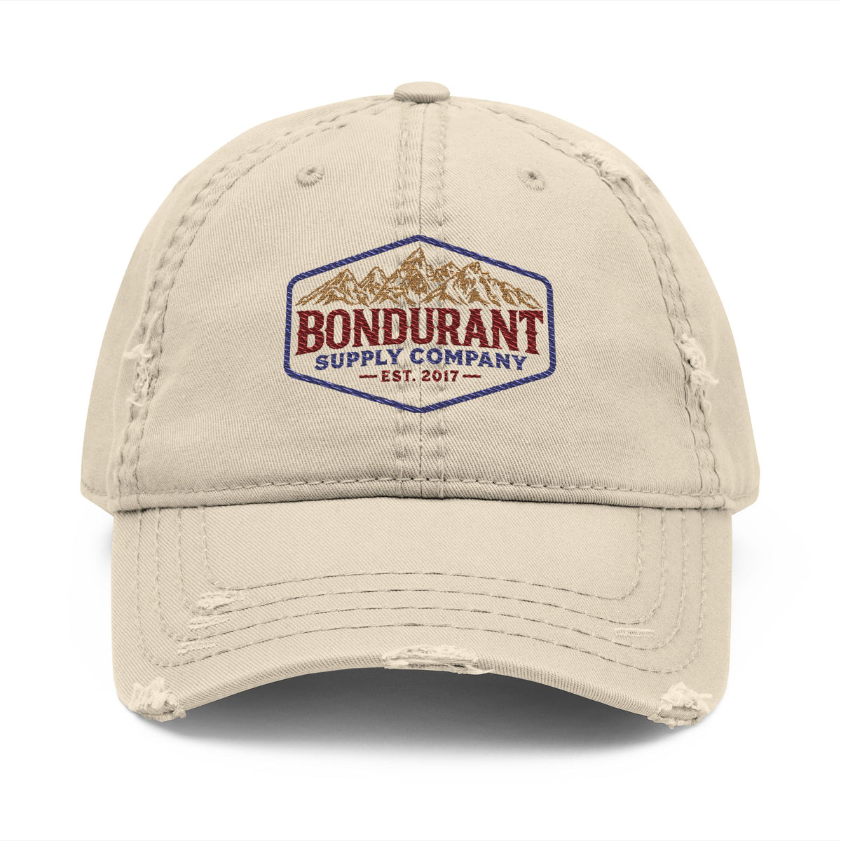 BSC Original H04 Logo Embroidered Distressed Low Profile Velcro Back